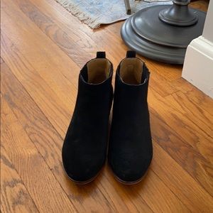 J crew waterproof (!) black suede booties